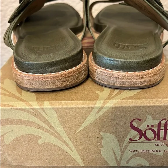 Sofft Olive Green Buckle Sandals - Picture 11 of 13